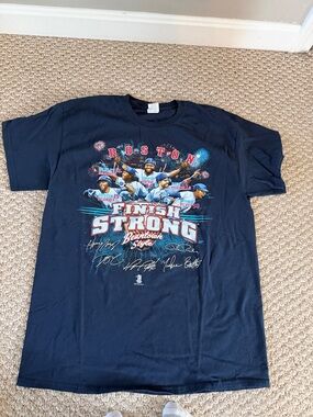 Boston Red Sox Finish Strong Navy Graphic Tee